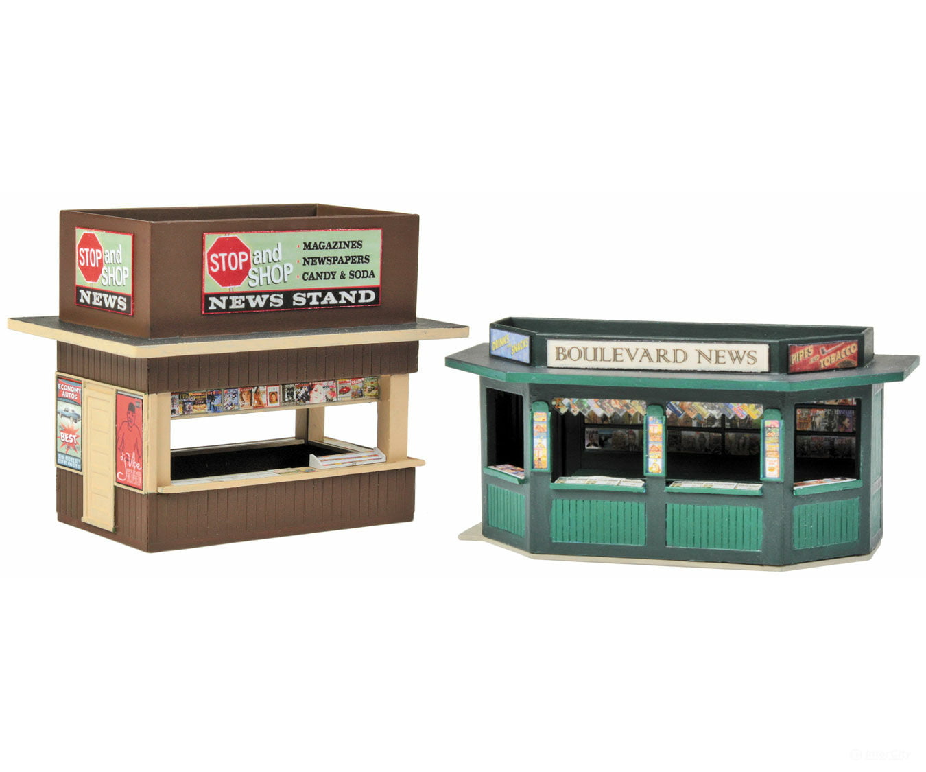 Walthers Cornerstone Ho 3773 Newsstands -- Kit Pkg(2) Structures