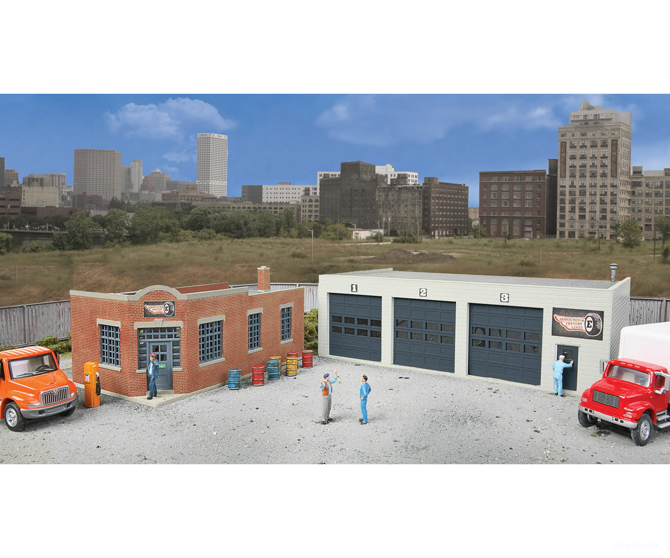 Walthers Cornerstone Ho 4049 Express Motor Freight Lines -- Kit - Office: 4-1/4 X 4-7/8 2-3/8;