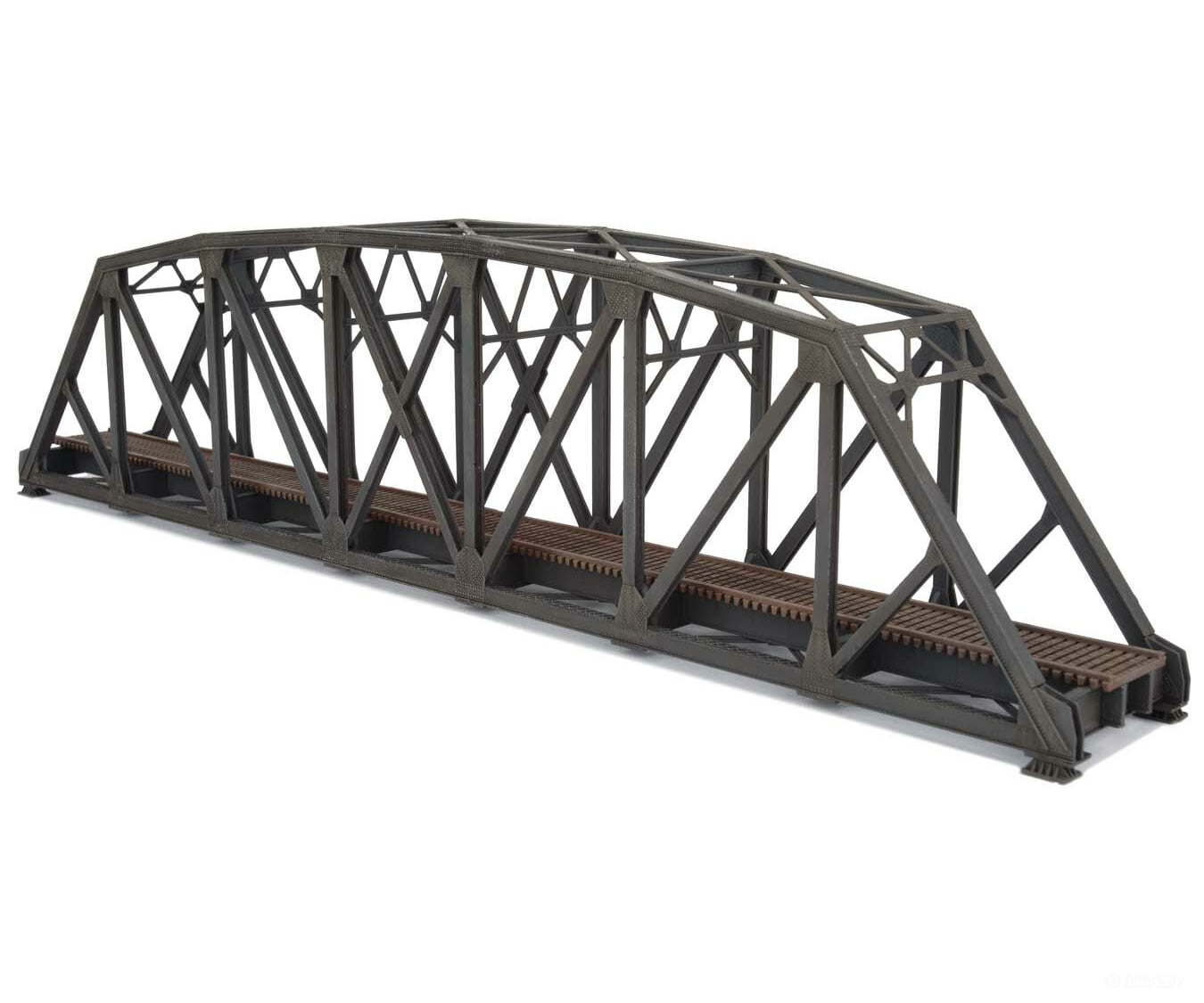 Walthers Cornerstone N 3870 Single-Track Arched Pratt Truss Bridge -- Kit - 14-3/32 X 2 3-1/2 35.7 5