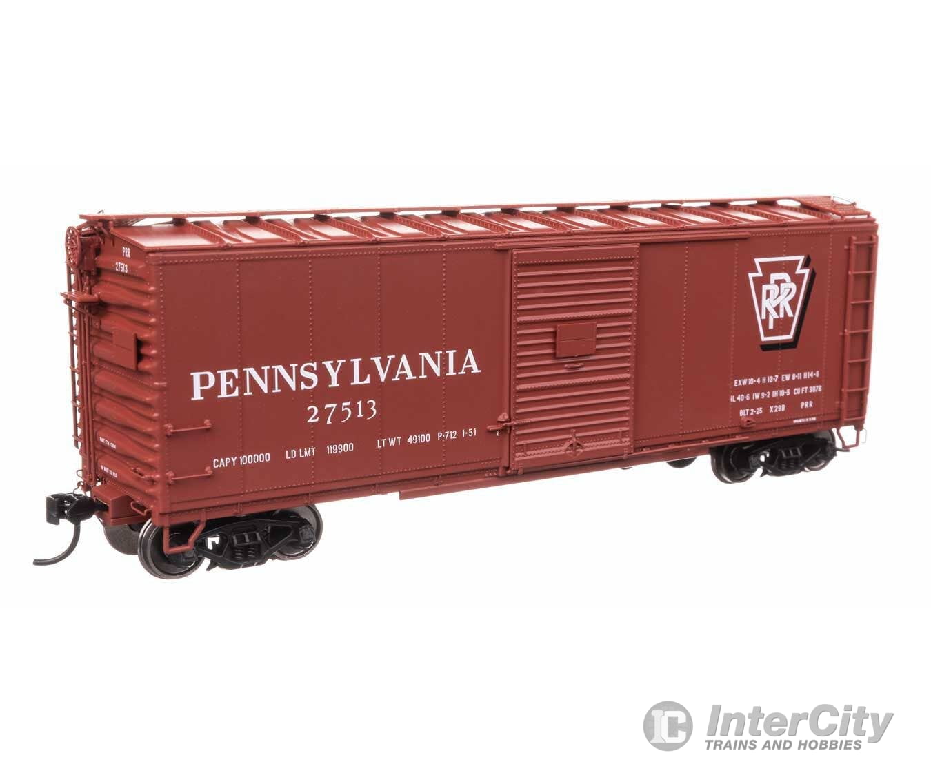 Walthers HO 102307 40’ X29B Boxcar - Pennsylvania Railroad #27513 (Shadow Keystone Script) Freight Cars