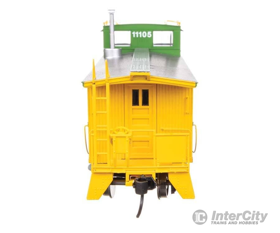 Walthers HO 103255 30’ GTW Style Wood Caboose with Offset Coupola - Ready To Run - Burlington Northern #11105 Freight