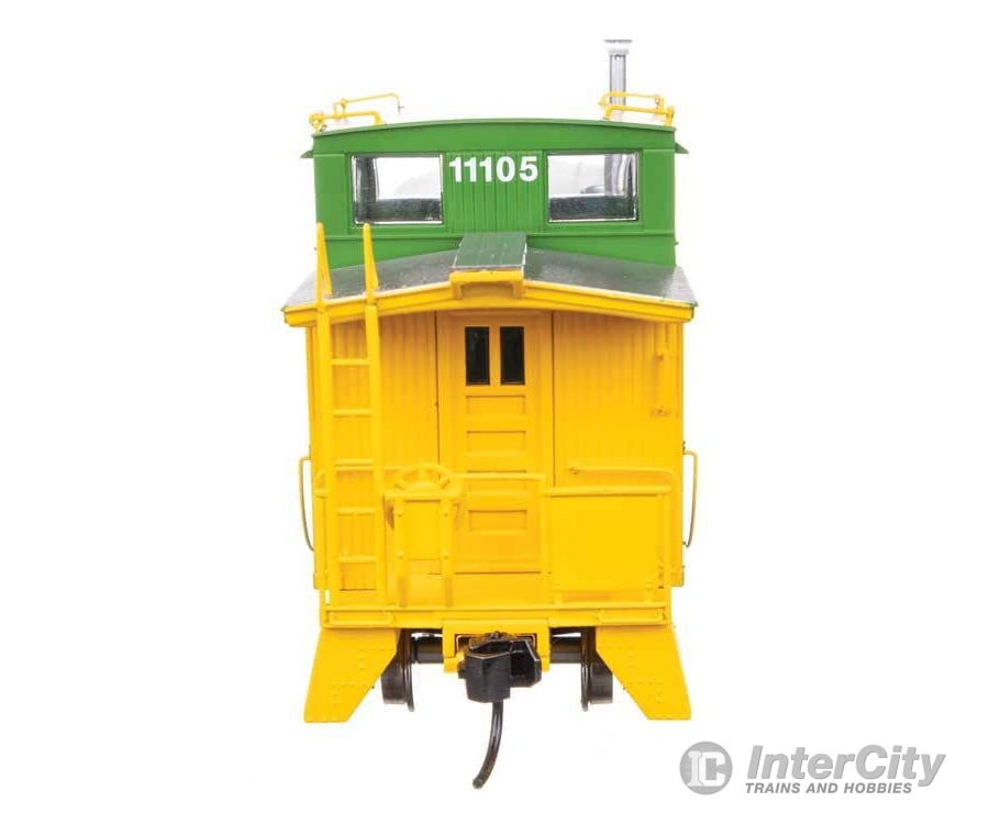 Walthers HO 103255 30’ GTW Style Wood Caboose with Offset Coupola - Ready To Run - Burlington Northern #11105 Freight