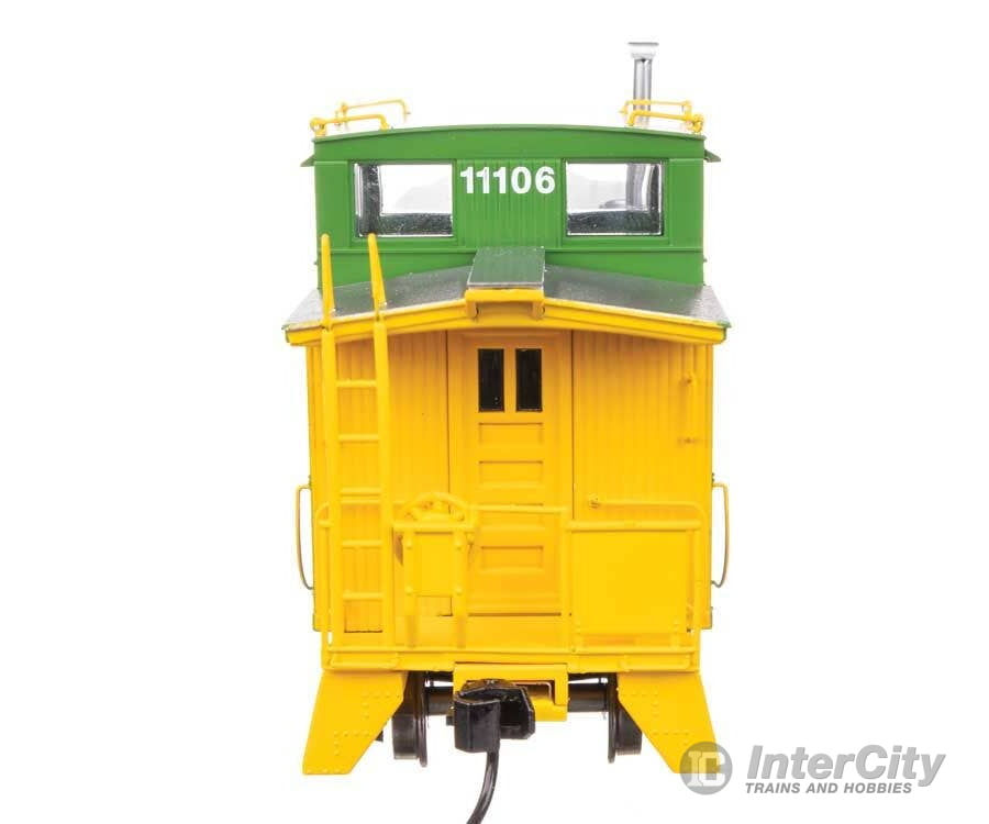 Walthers HO 103256 30’ GTW Style Wood Caboose with Offset Coupola - Ready To Run - Burlington Northern #11106 Freight