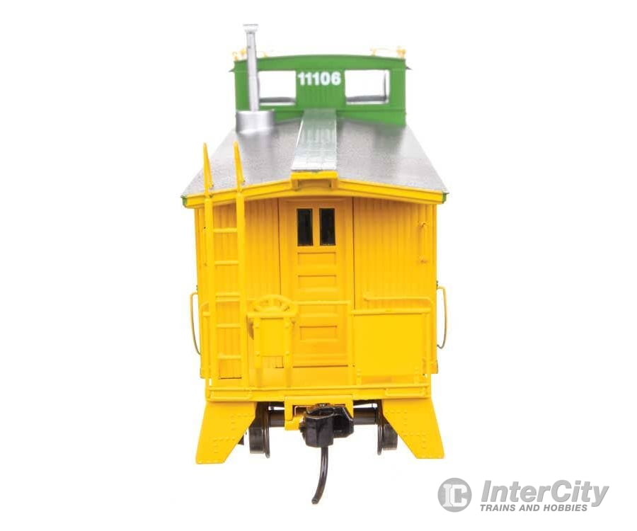 Walthers HO 103256 30’ GTW Style Wood Caboose with Offset Coupola - Ready To Run - Burlington Northern #11106 Freight
