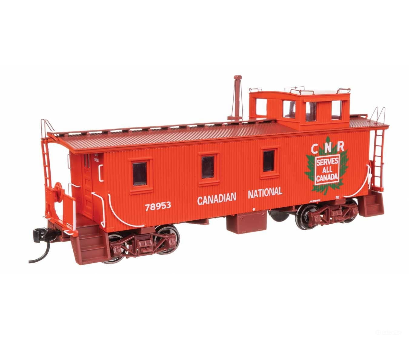 Walthers HO 103258 30’ GTW Style Wood Caboose with Offset Coupola - Ready To Run - Canadian National #78953 Freight Cars