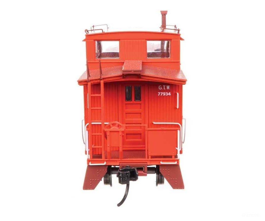 Walthers HO 103261 30’ GTW Style Wood Caboose with Offset Coupola - Ready To Run - Grand Trunk Western (Early) #77934