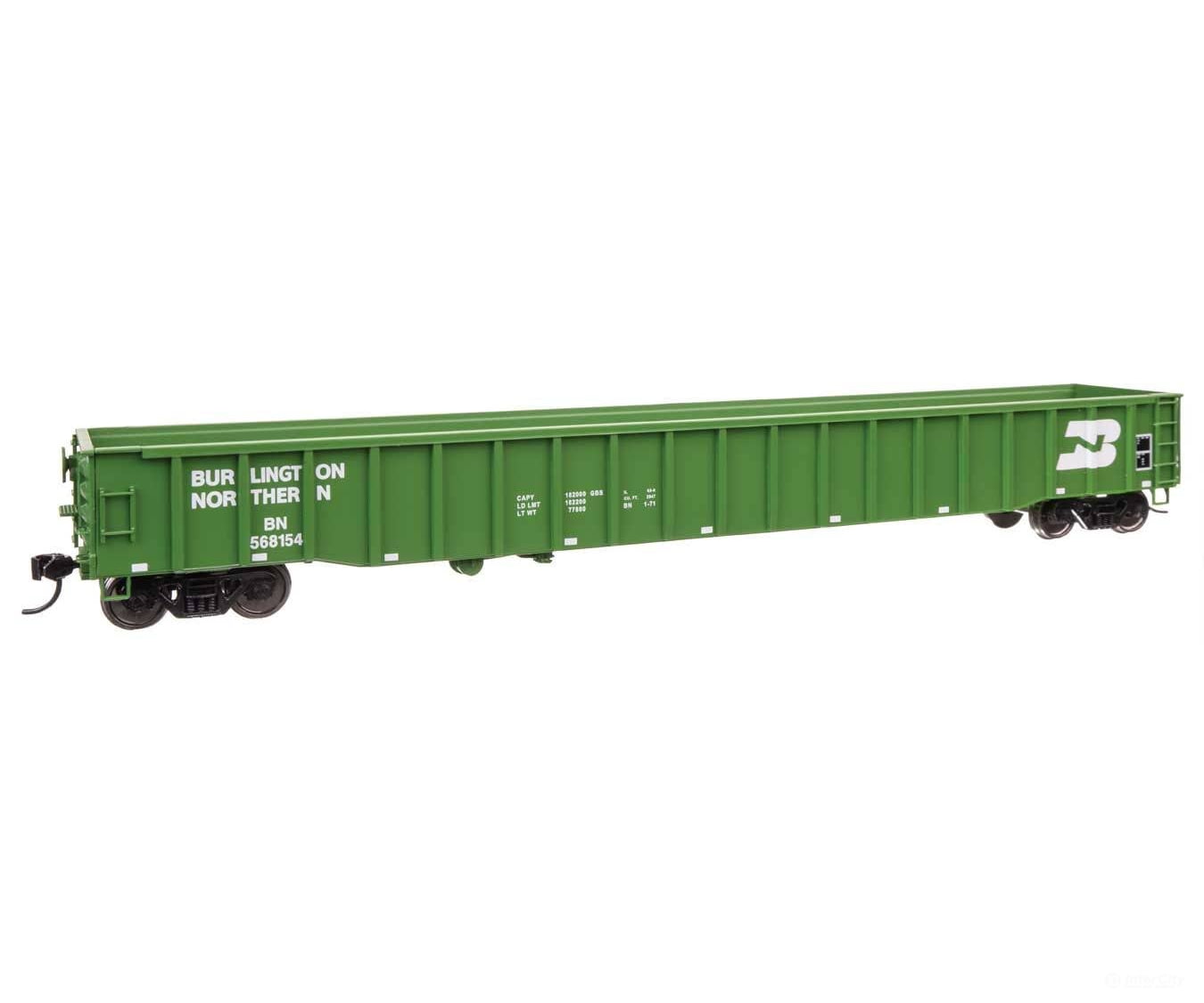 Walthers HO 105414 65β Thrall Mill Gondola - Ready To Run - Burlington Northern #568154 - Freight Cars