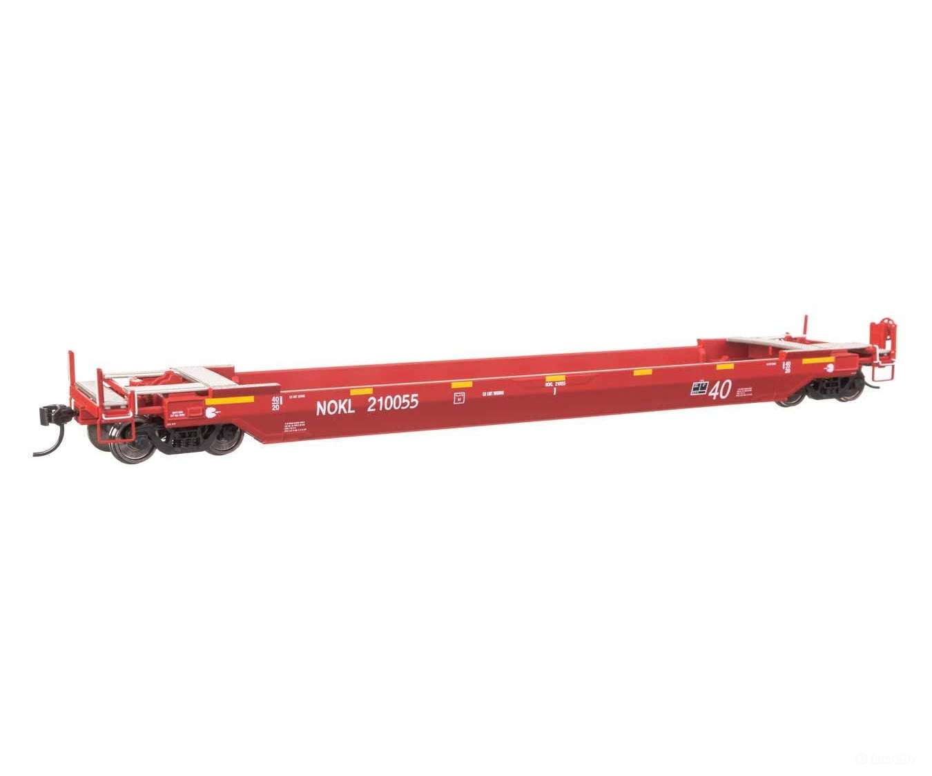 Walthers HO 109135 Gunderson Rebuilt All-Purpose 40’ Well Car - Ready-To-Run - Northwestern Oklahoma Railroad (red)