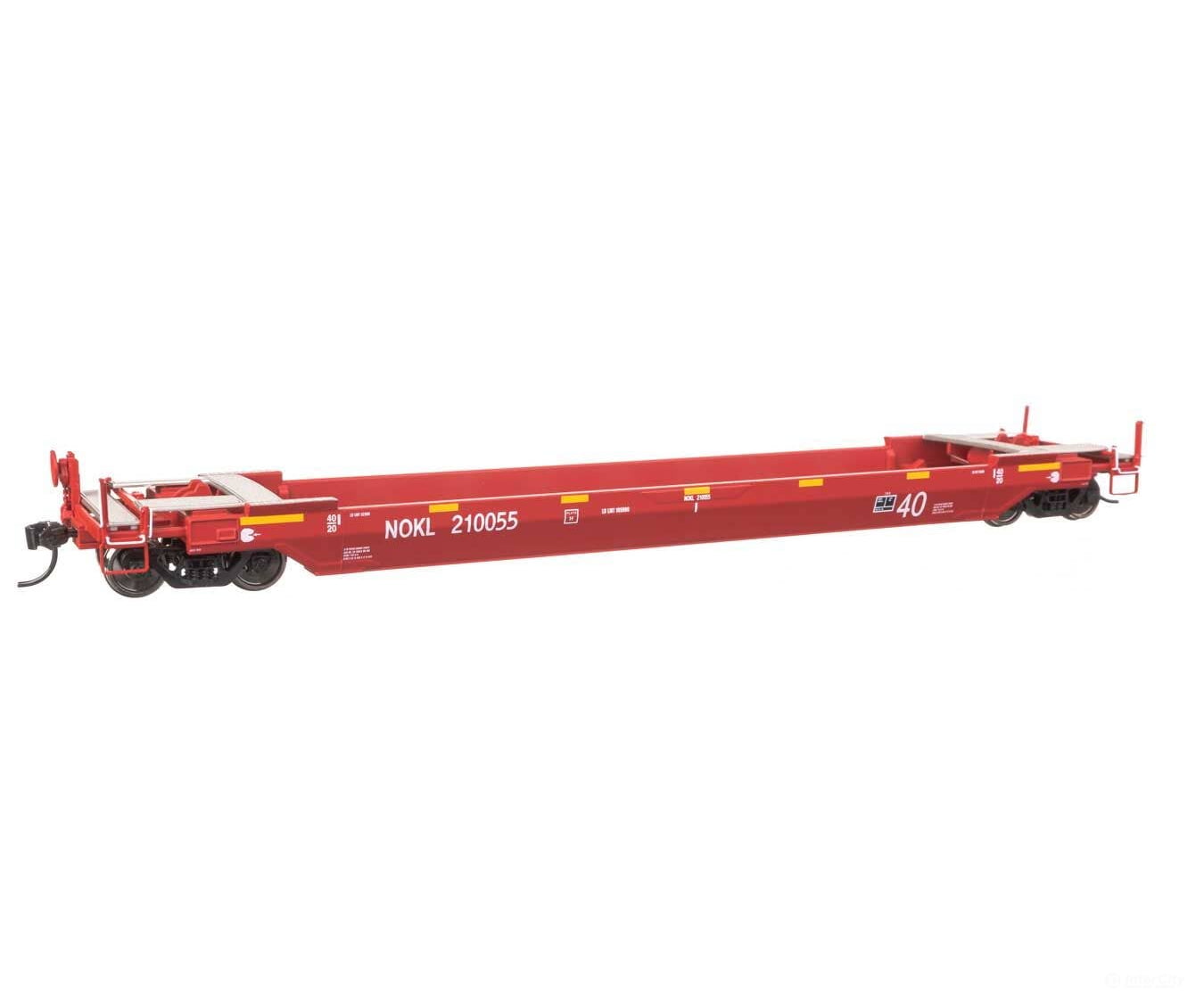 Walthers HO 109135 Gunderson Rebuilt All-Purpose 40’ Well Car - Ready-To-Run - Northwestern Oklahoma Railroad (red)