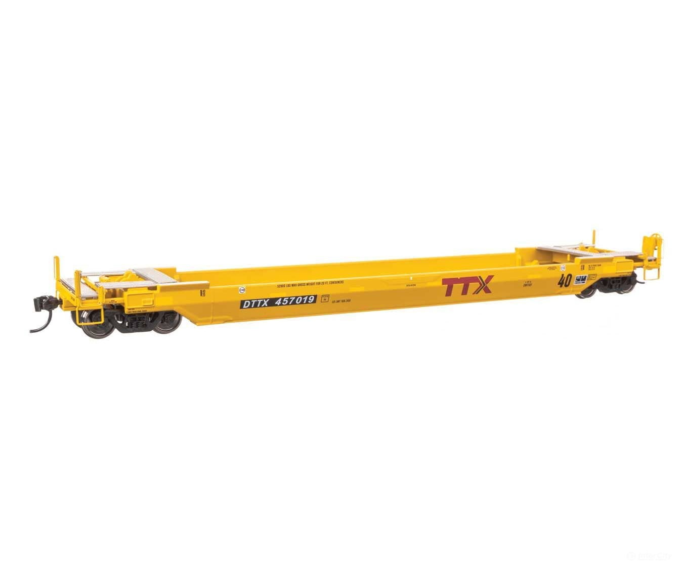 Walthers HO 109141 Gunderson Rebuilt All-Purpose 40’ Well Car - Ready-To-Run - DTTX #457019 - Freight Cars