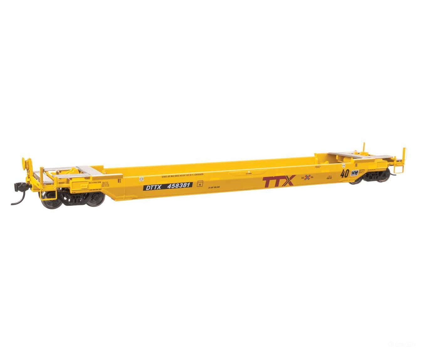 Walthers HO 109148 Gunderson Rebuilt All-Purpose 40’ Well Car - Ready-To-Run - DTTX (New Logo w/Railbox Logo) #458381