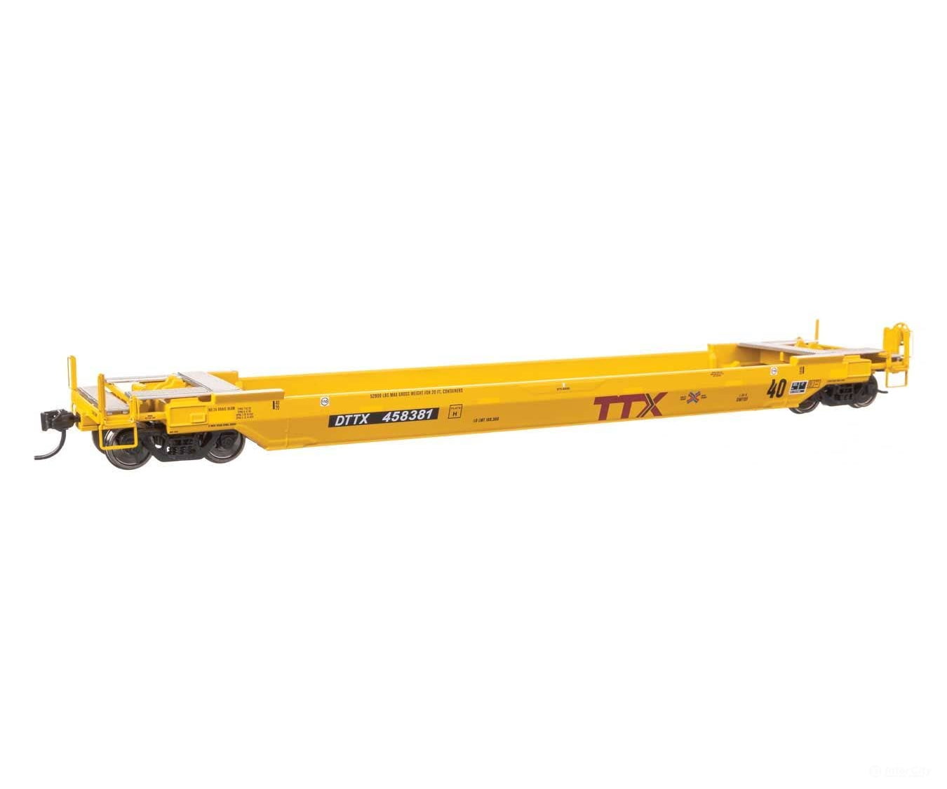 Walthers HO 109148 Gunderson Rebuilt All-Purpose 40’ Well Car - Ready-To-Run - DTTX (New Logo w/Railbox Logo) #458381
