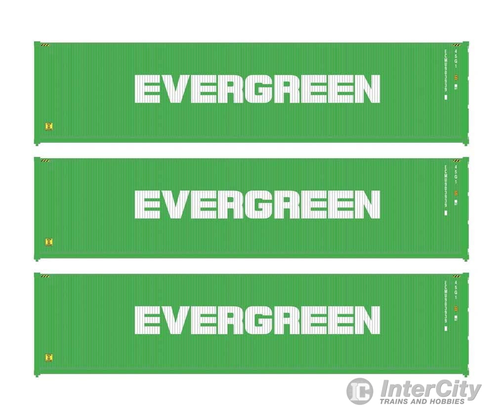 Walthers HO 18250 40’ Fully Corrugated Container - 3-Pack - Evergreen Freight Loads & Containers