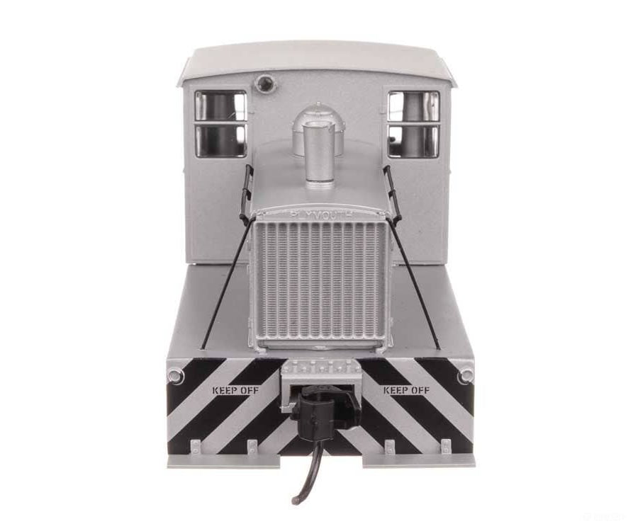 Walthers HO 20018 Plymouth ML-8 Industrial Switcher - DCC only - Silver with Black Stripes Locomotives