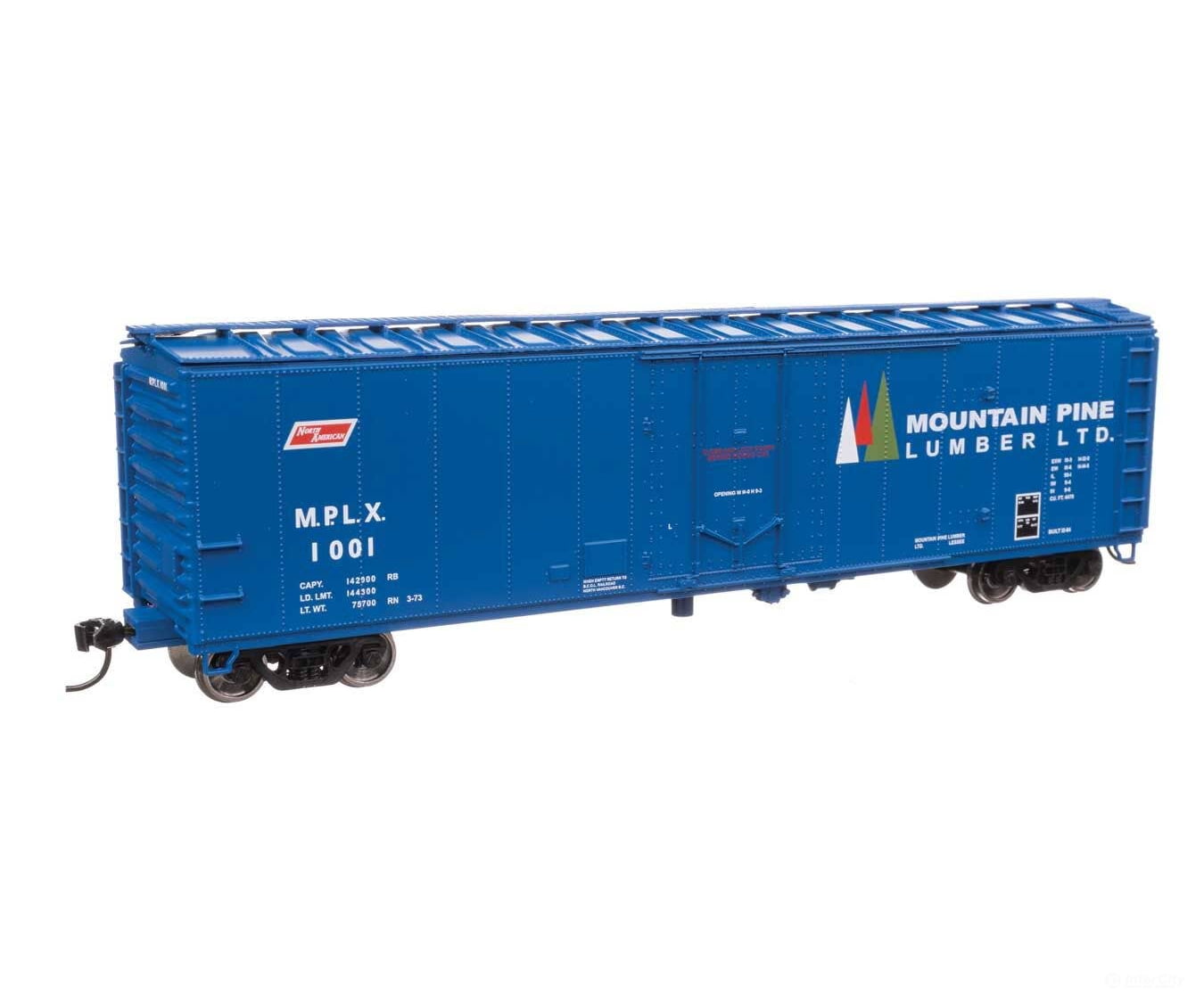 Walthers HO 2861 50’ PC&F Insulated Boxcar - Mountain Pine Lumber #1001 - Freight Cars