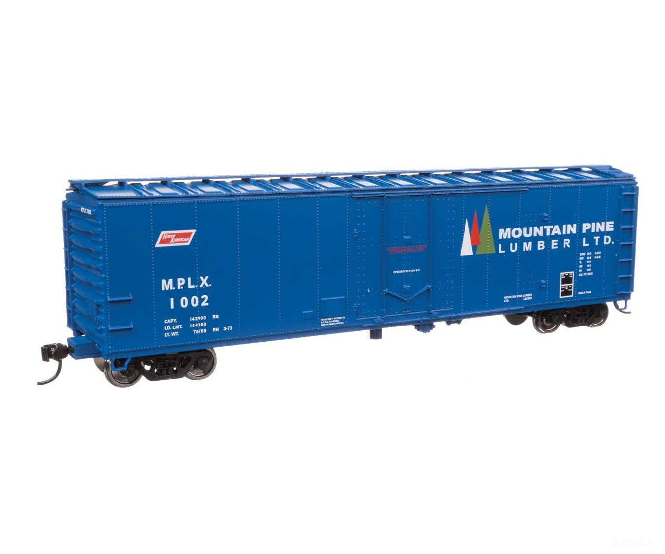 Walthers HO 2862 50’ PC&F Insulated Boxcar - Mountain Pine Lumber #1002 - Freight Cars
