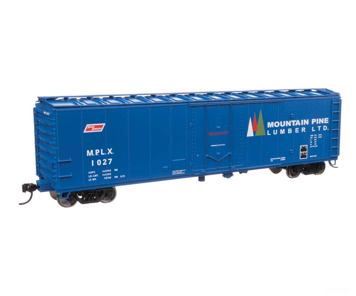 Walthers HO 2864 50’ PC&F Insulated Boxcar - Mountain Pine Lumber #1027 - Freight Cars