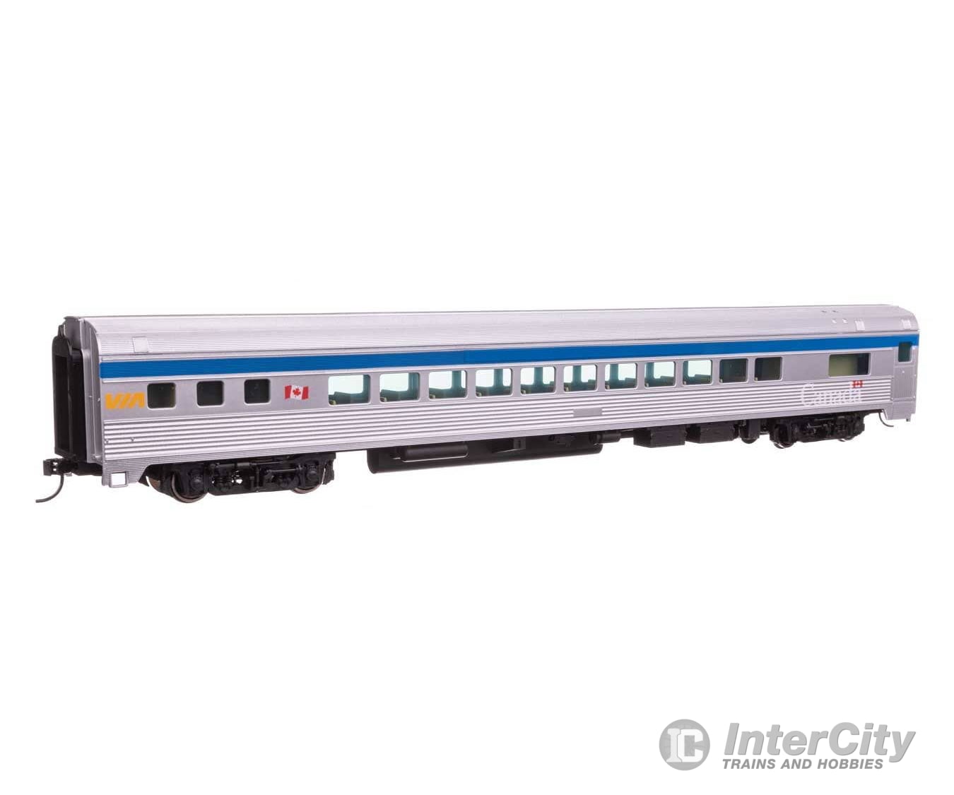 Walthers HO 30212 85’ Budd Small-Window Coach - VIA Rail Passenger Cars