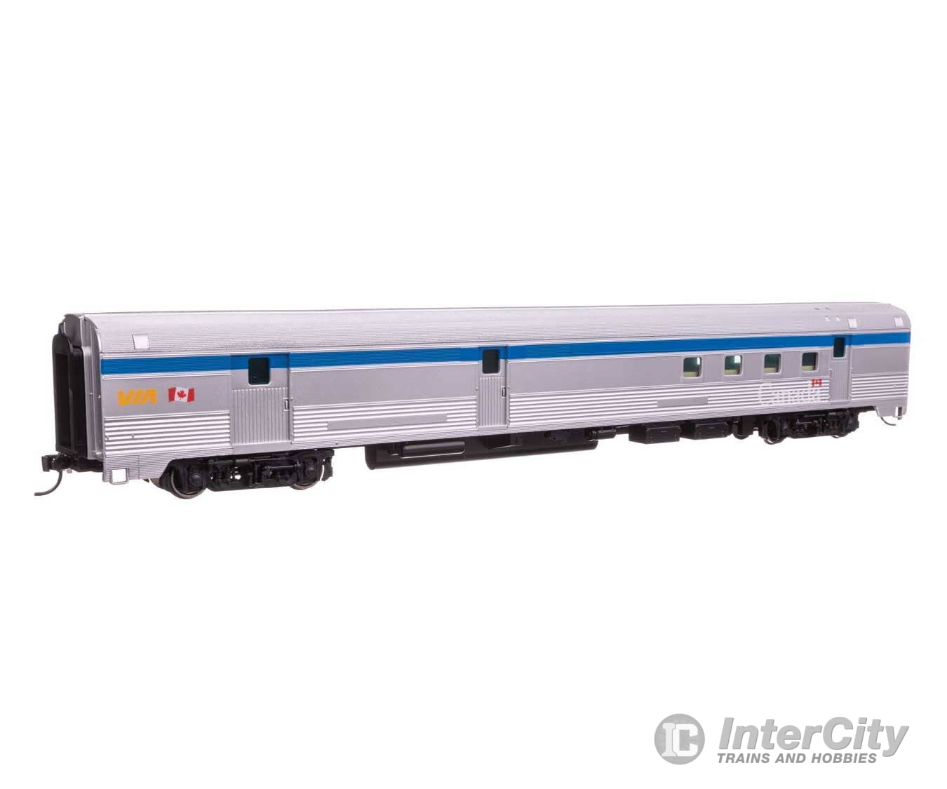 Walthers HO 30318 85’ Budd Baggage-Railway Post Office - Ready To Run - VIA Rail Passenger Cars