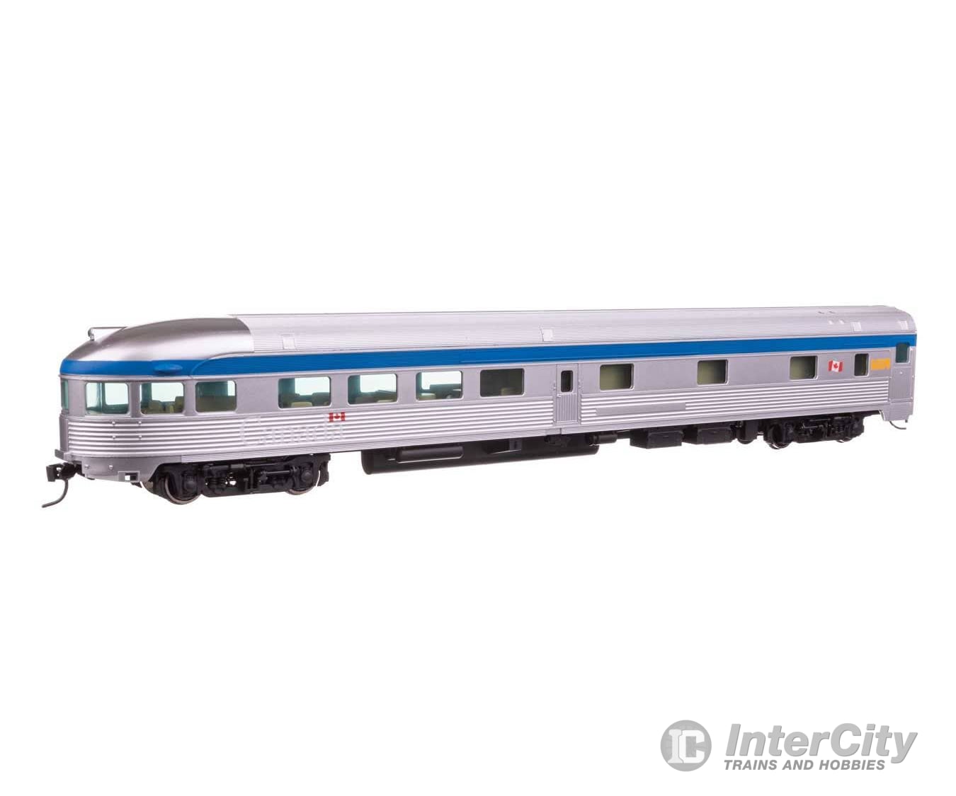 Walthers HO 30370 85’ Budd Observation - Ready To Run - VIA Rail Passenger Cars
