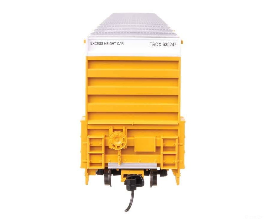 Walthers HO 3119 60’ High Cube Plate F Horizontal Post Boxcar - TTX TBOX #630247 (yellow black High Lettering) Freight