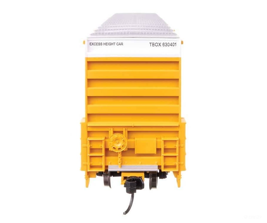 Walthers HO 3120 60’ High Cube Plate F Horizontal Post Boxcar - TTX TBOX #630401 (yellow black High Lettering) Freight