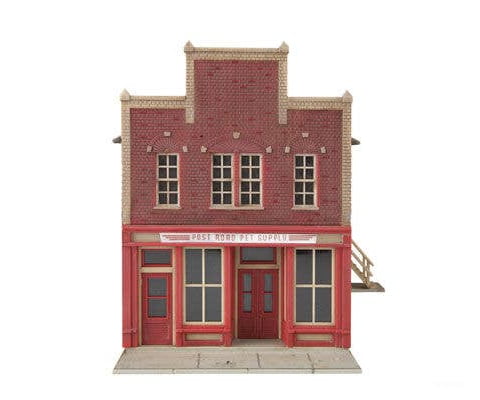 Walthers HO 3660 Post Road Pet Supply - Kit - 3-5/8 x 5-1/8 x 5’’ 9.2 x 13 x 12.7cm - Structures