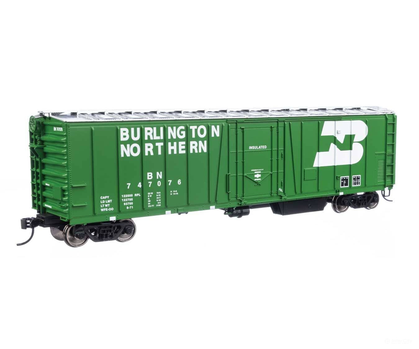 Walthers HO 3778 50’ AAR Mechanical Refrigerator Car - Ready-to-Run - Burlington Northern #747076 - Freight Cars