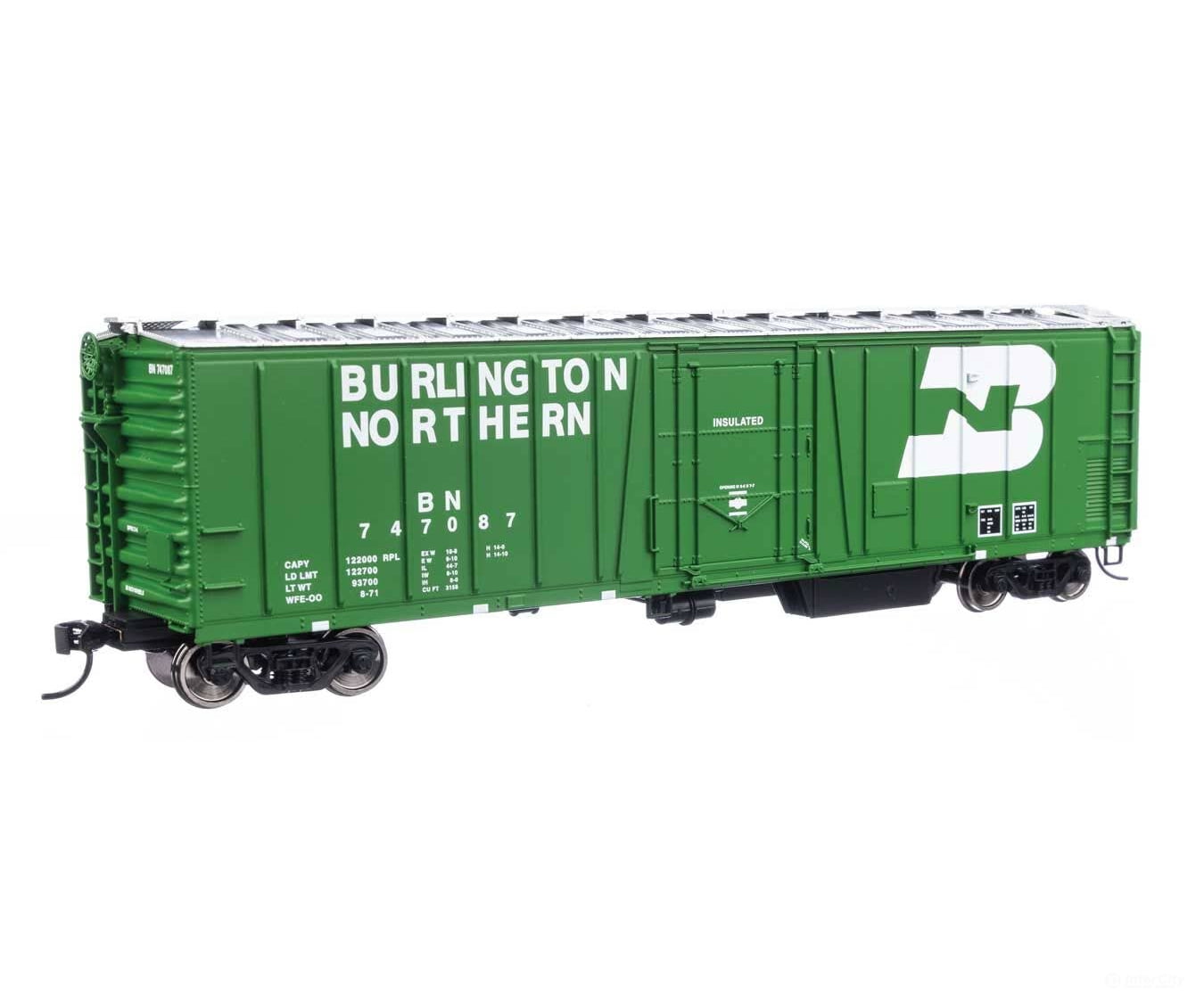 Walthers HO 3779 50’ AAR Mechanical Refrigerator Car - Ready-to-Run - Burlington Northern #747087 - Freight Cars