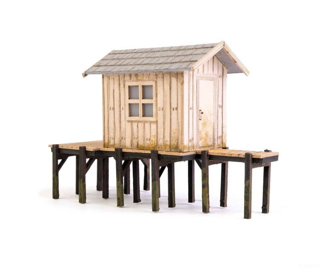 Walthers Ho 4110 Fisherman’s Shanty - Laser-Cut Wood Kit 3-9/64 X 1-1/2 2-1/8’’ 8 3.7 5.4Cm