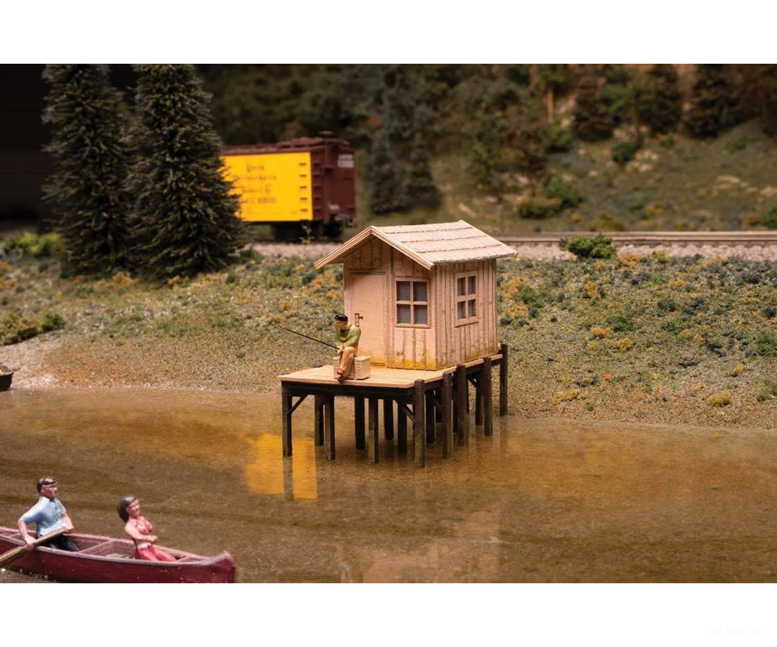 Walthers Ho 4110 Fisherman’s Shanty - Laser-Cut Wood Kit 3-9/64 X 1-1/2 2-1/8’’ 8 3.7 5.4Cm