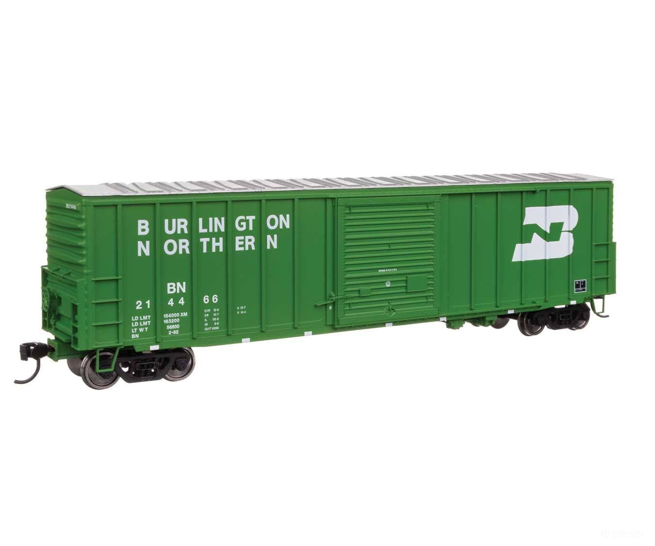 Walthers HO 46027 50’ ACF Exterior Post Dreadnaught End Plate B Boxcar - Burlington Northern #214266 - Freight Cars