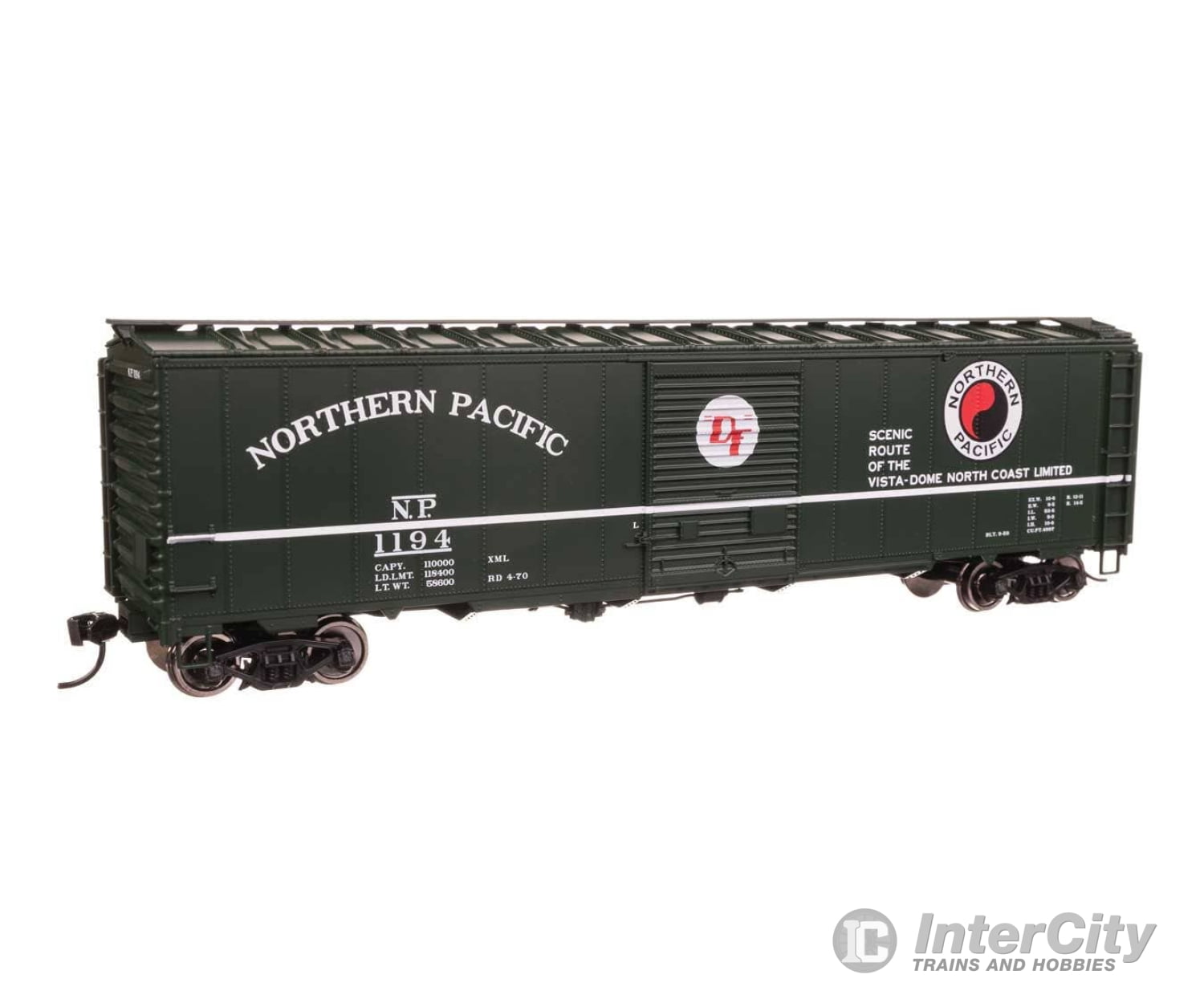 Walthers HO 46522 50’ AAR Single Door Boxcar - Ready to Run - Northern Pacific #1194 Freight Cars