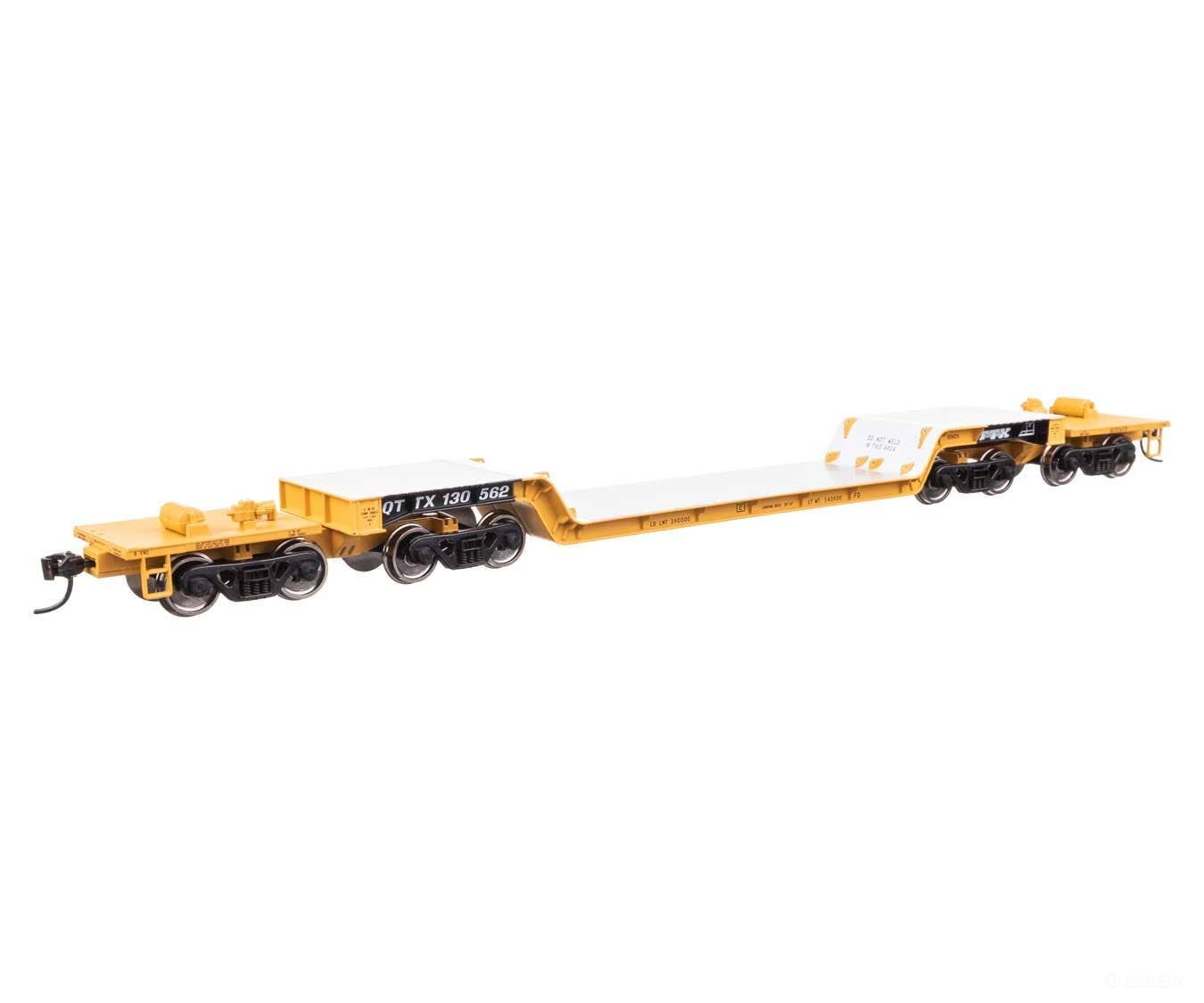 Walthers HO 50238 81’ 8-Axle Depressed Center Flatcar - TTX QTTX #130562 Freight Cars