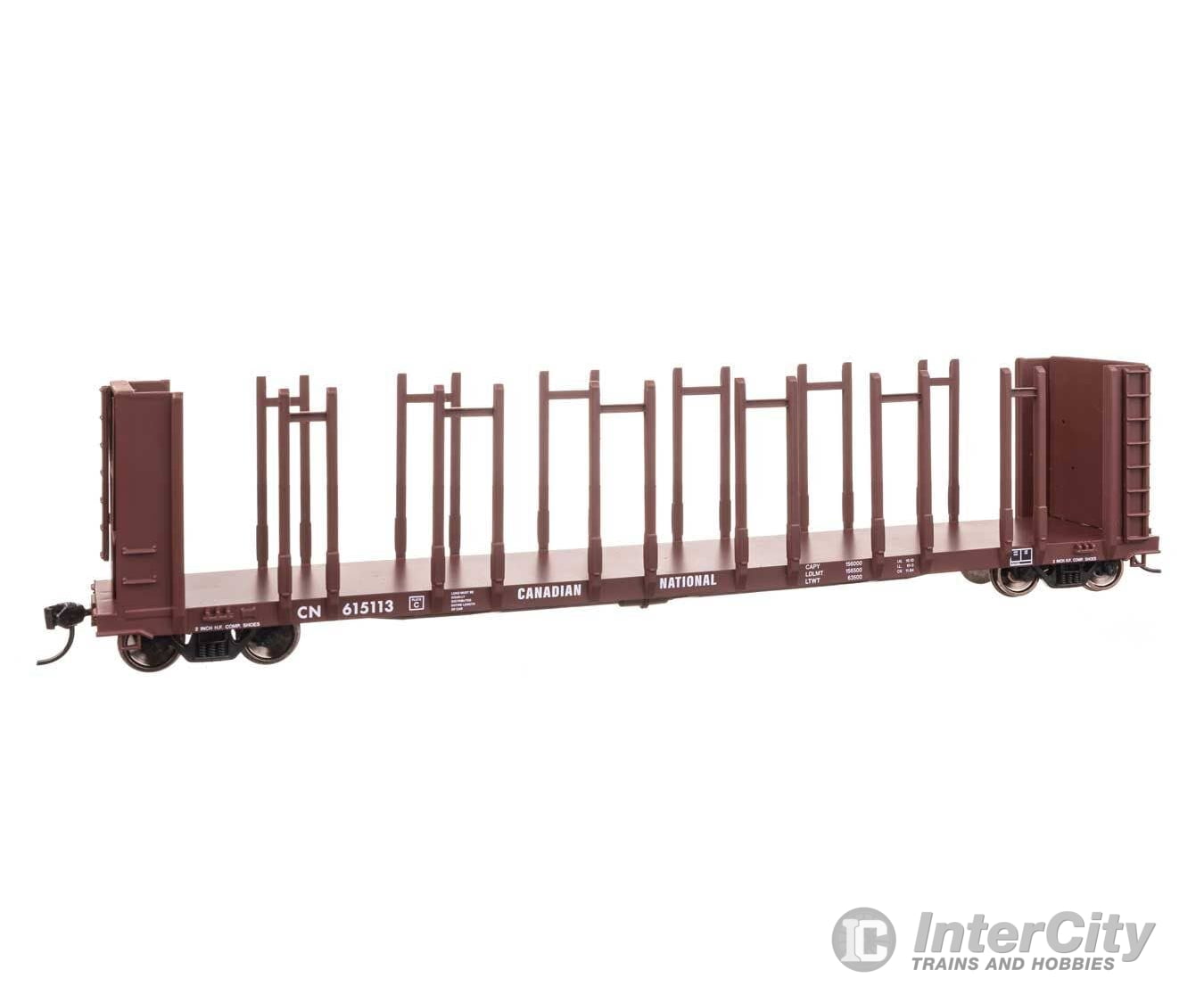 Walthers HO 50801 63’ Pulpwood Flatcar - Ready to Run - Canadian National #615113 Freight Cars