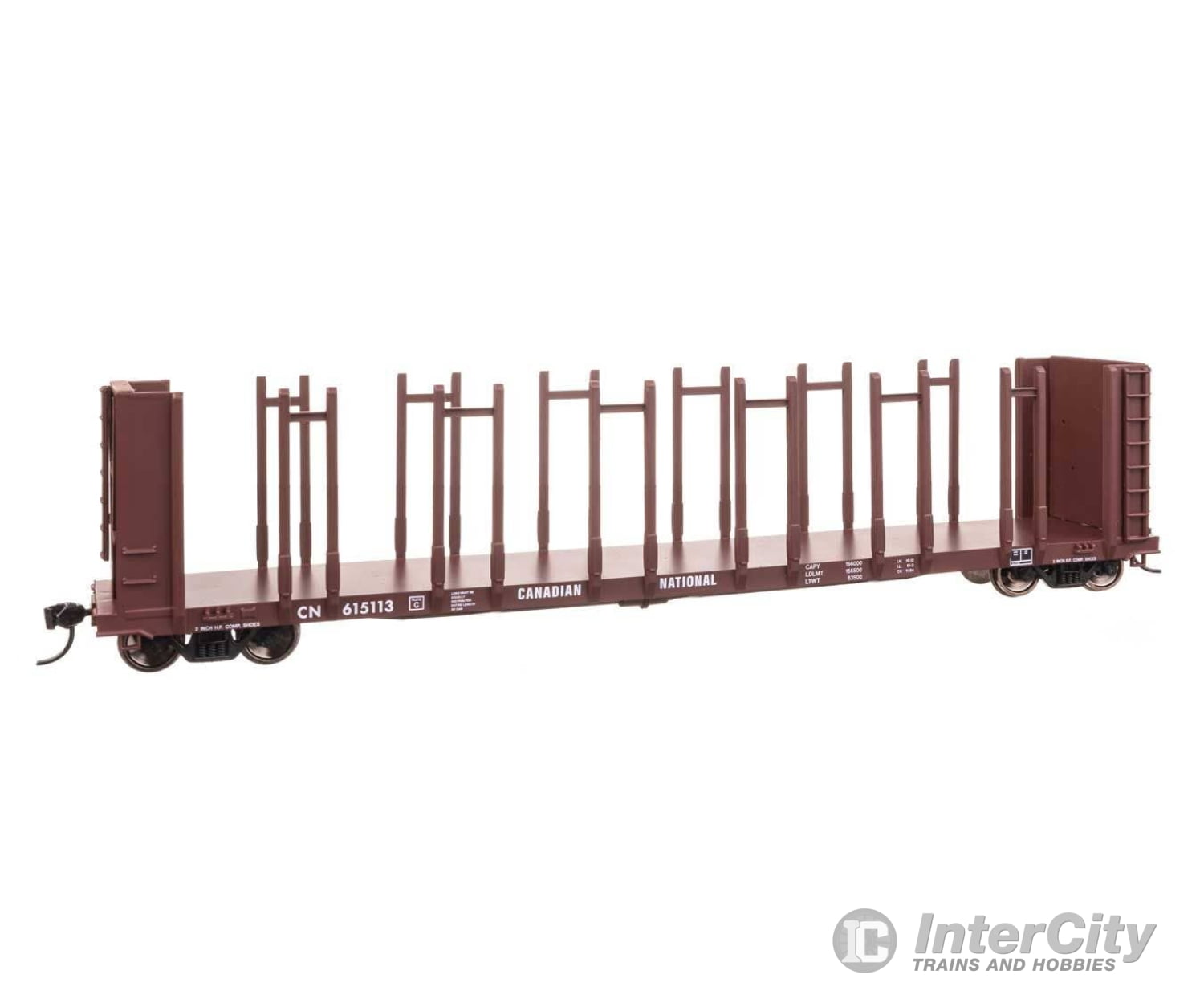 Walthers HO 50801 63’ Pulpwood Flatcar - Ready to Run - Canadian National #615113 Freight Cars