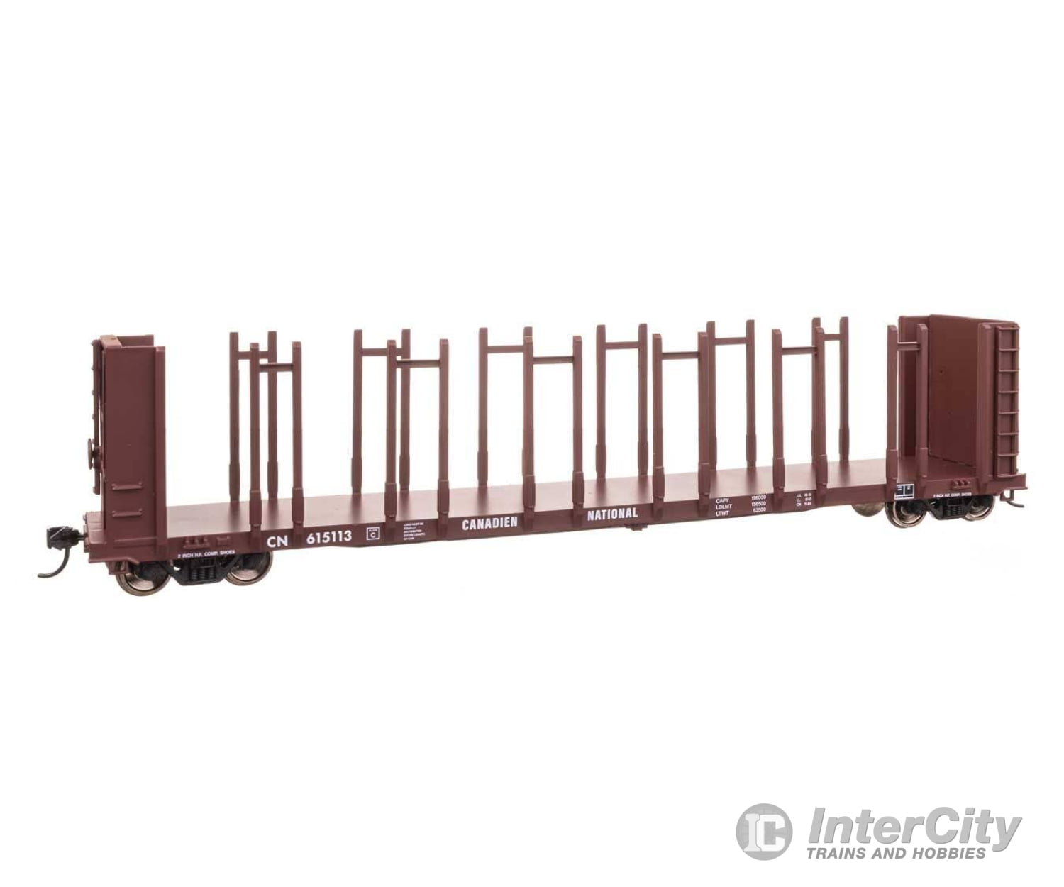 Walthers HO 50801 63’ Pulpwood Flatcar - Ready to Run - Canadian National #615113 Freight Cars