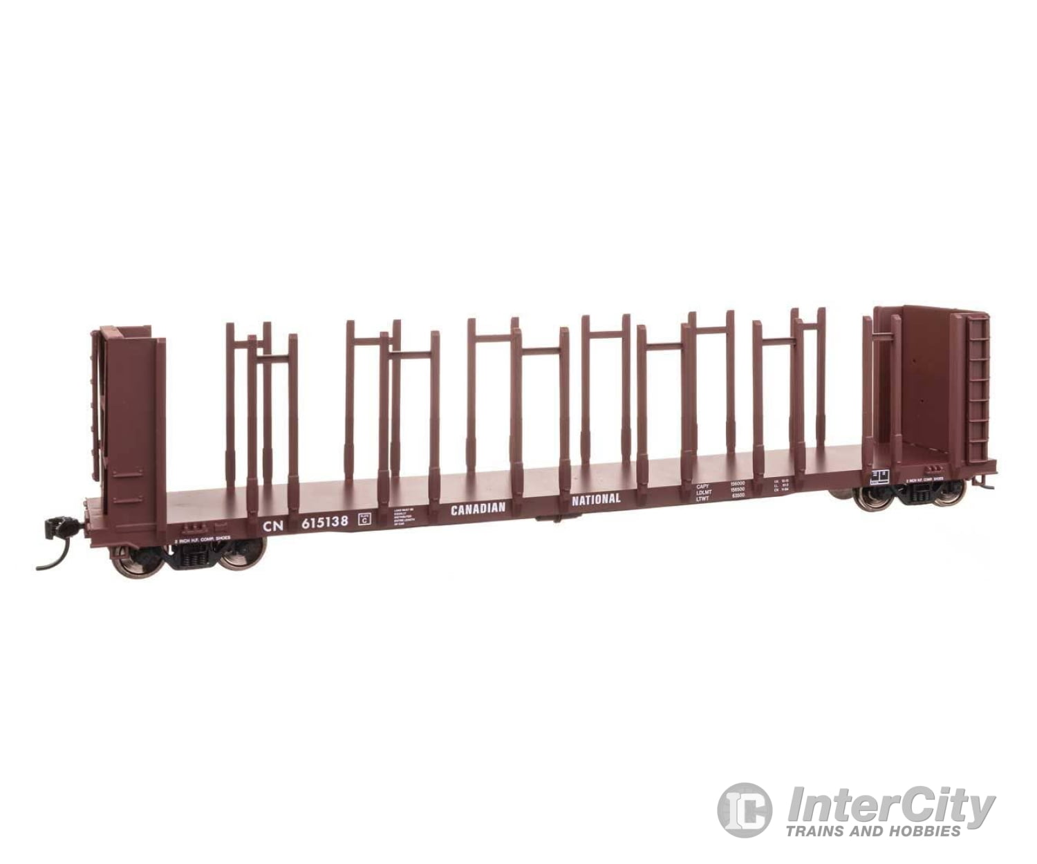 Walthers HO 50802 63’ Pulpwood Flatcar - Ready to Run - Canadian National #615138 Freight Cars