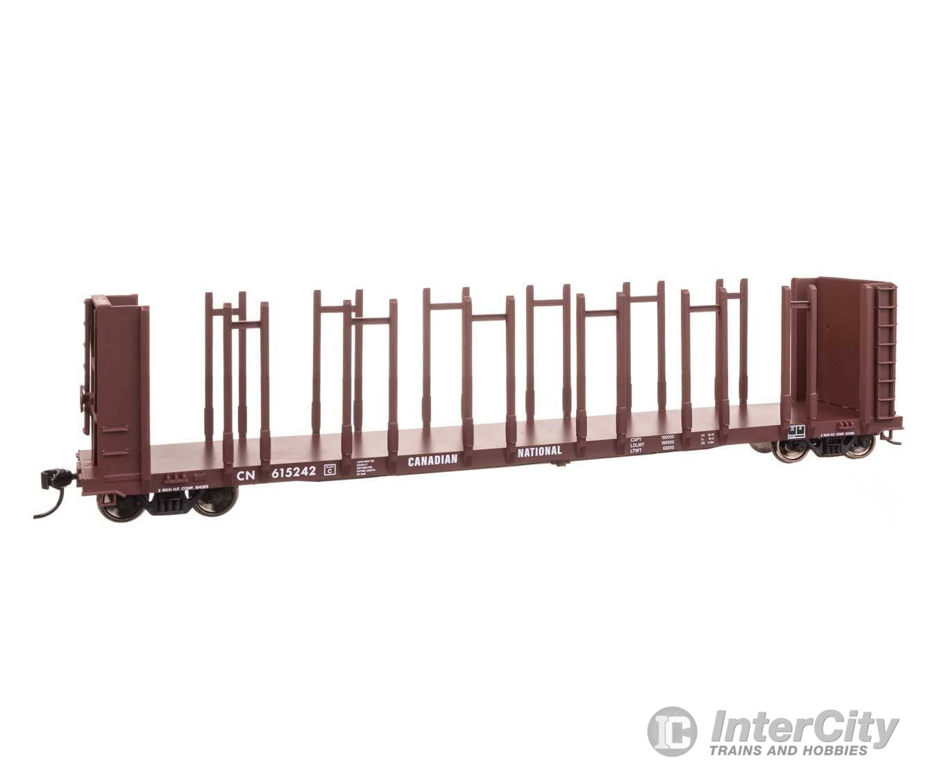 Walthers HO 50803 63’ Pulpwood Flatcar - Ready to Run - Canadian National #615242 Freight Cars