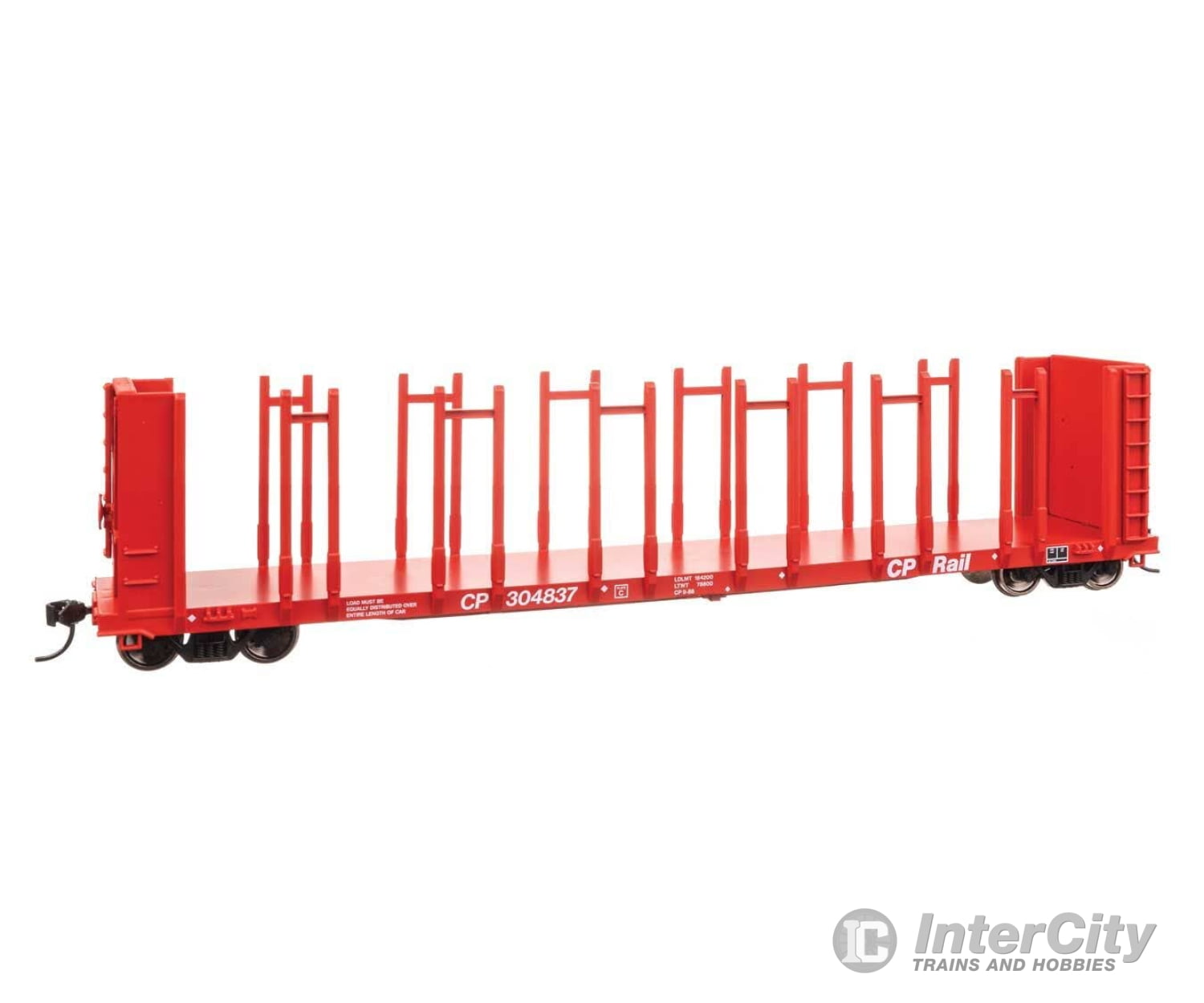 Walthers HO 50805 63’ Pulpwood Flatcar - Ready to Run - Canadian Pacific #304837 Freight Cars
