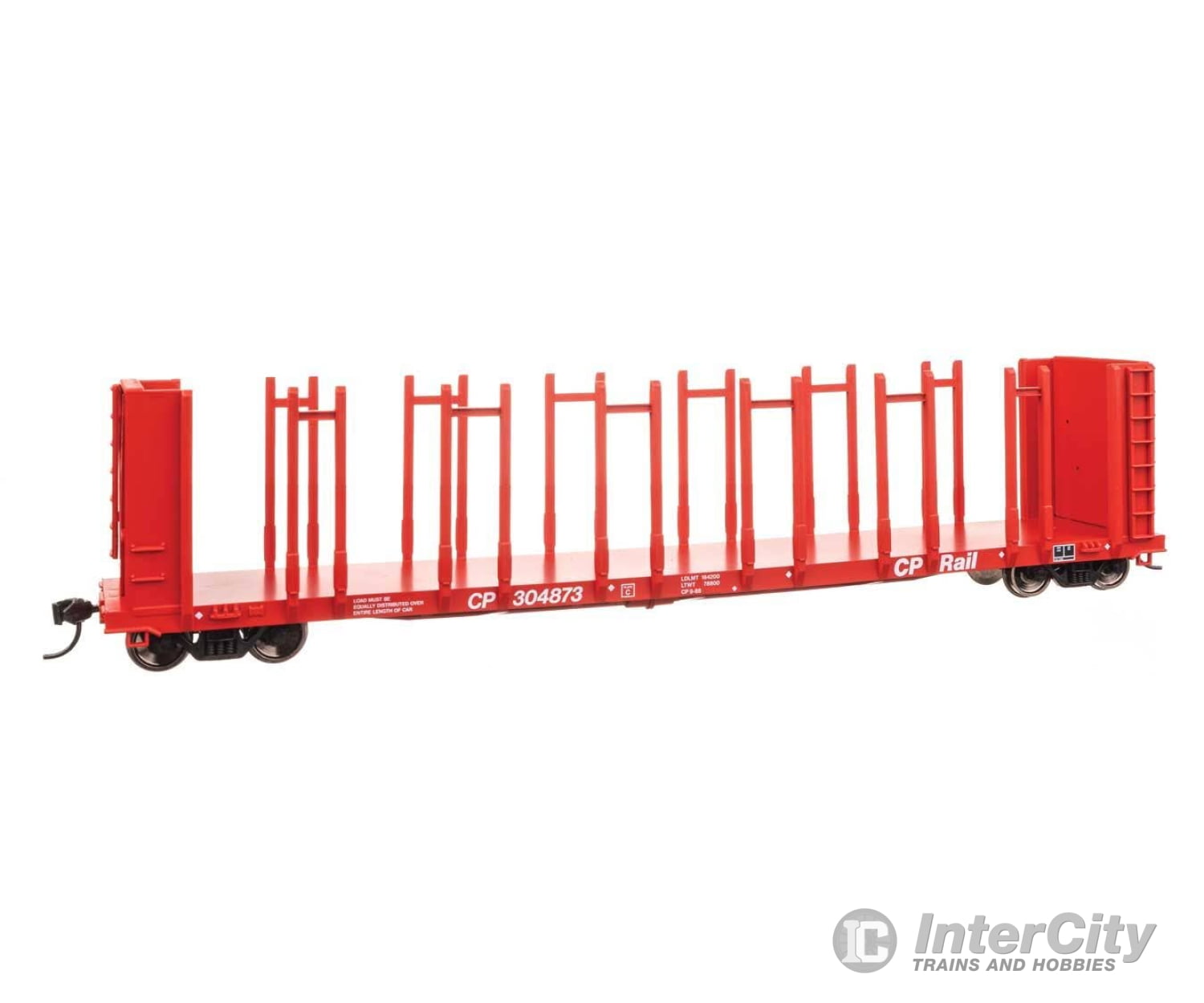 Walthers HO 50806 63’ Pulpwood Flatcar - Ready to Run - Canadian Pacific #304873 Freight Cars