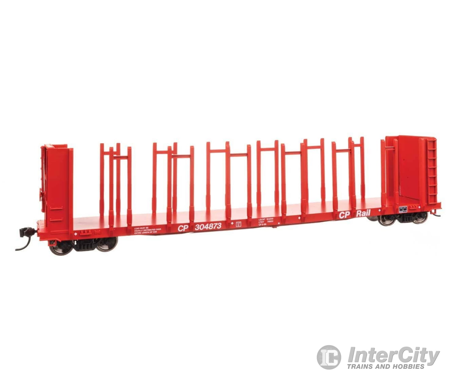 Walthers HO 50806 63’ Pulpwood Flatcar - Ready to Run - Canadian Pacific #304873 Freight Cars