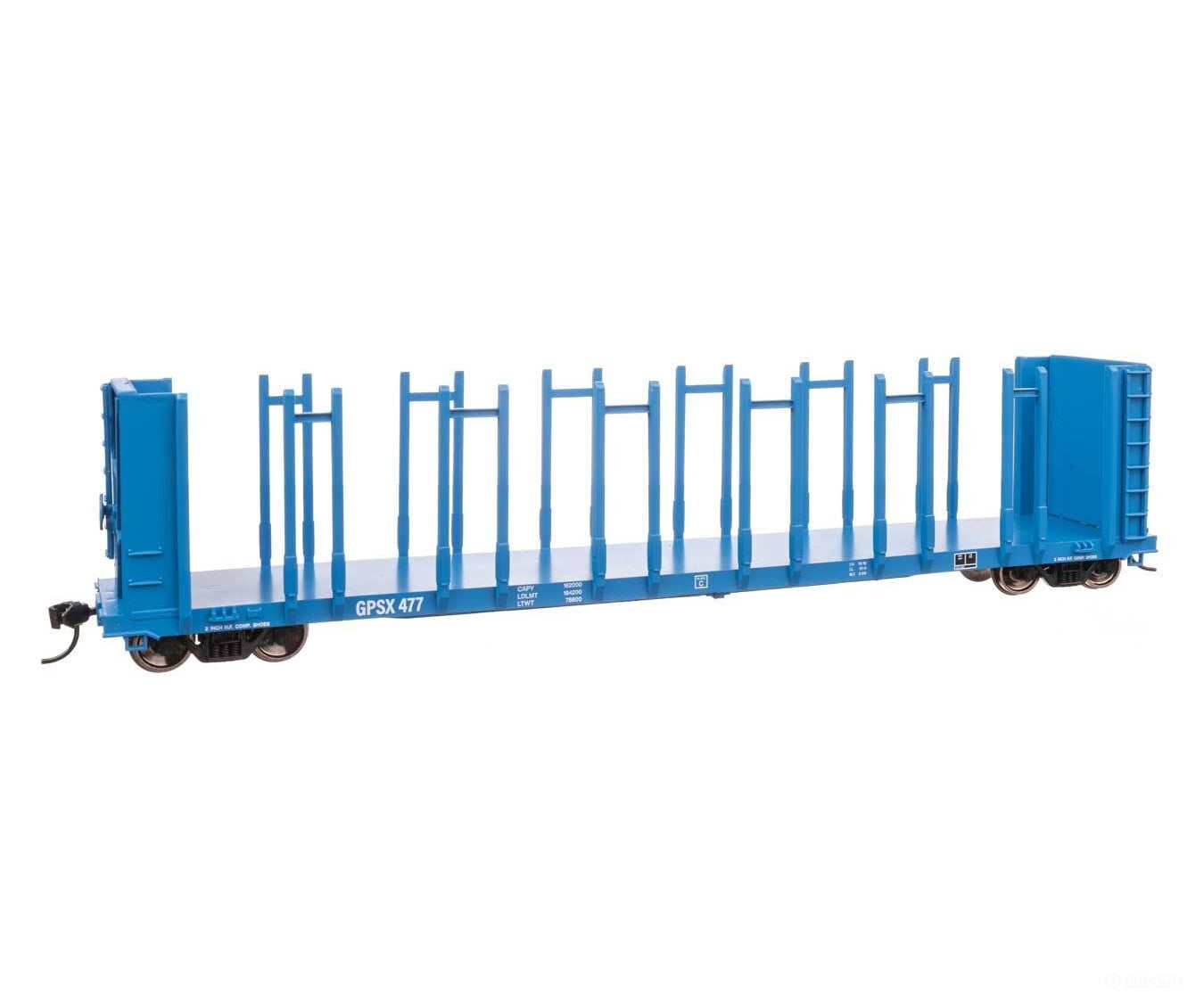 Walthers HO 50809 63’ Pulpwood Flatcar - Georgia Pacific #477 - Freight Cars