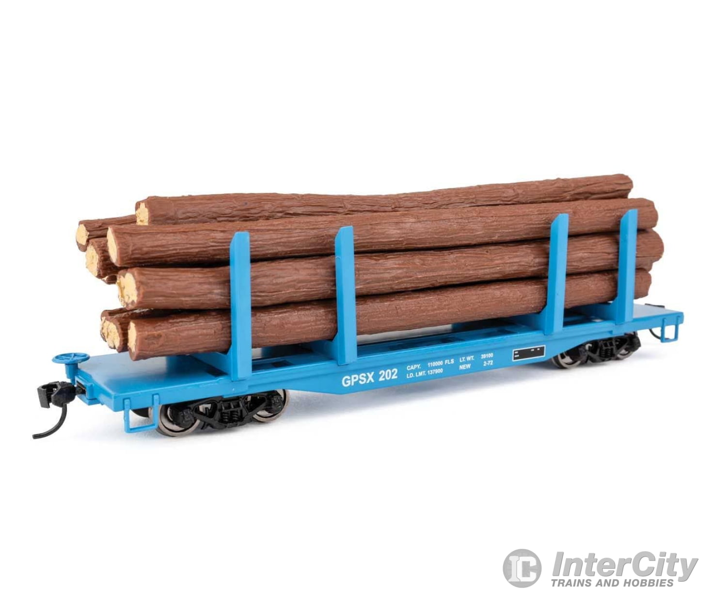 Walthers HO 50916 45’ Logging Flatcar - Ready to Run - Georgia Pacific #202 Freight Cars