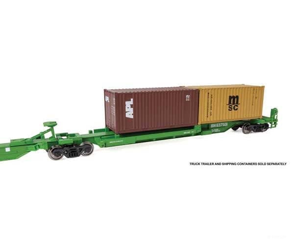 Walthers HO 5263 263’ Five-Unit All-Purpose 48’ Spine Car - Burlington Northern #637501 - Freight Cars