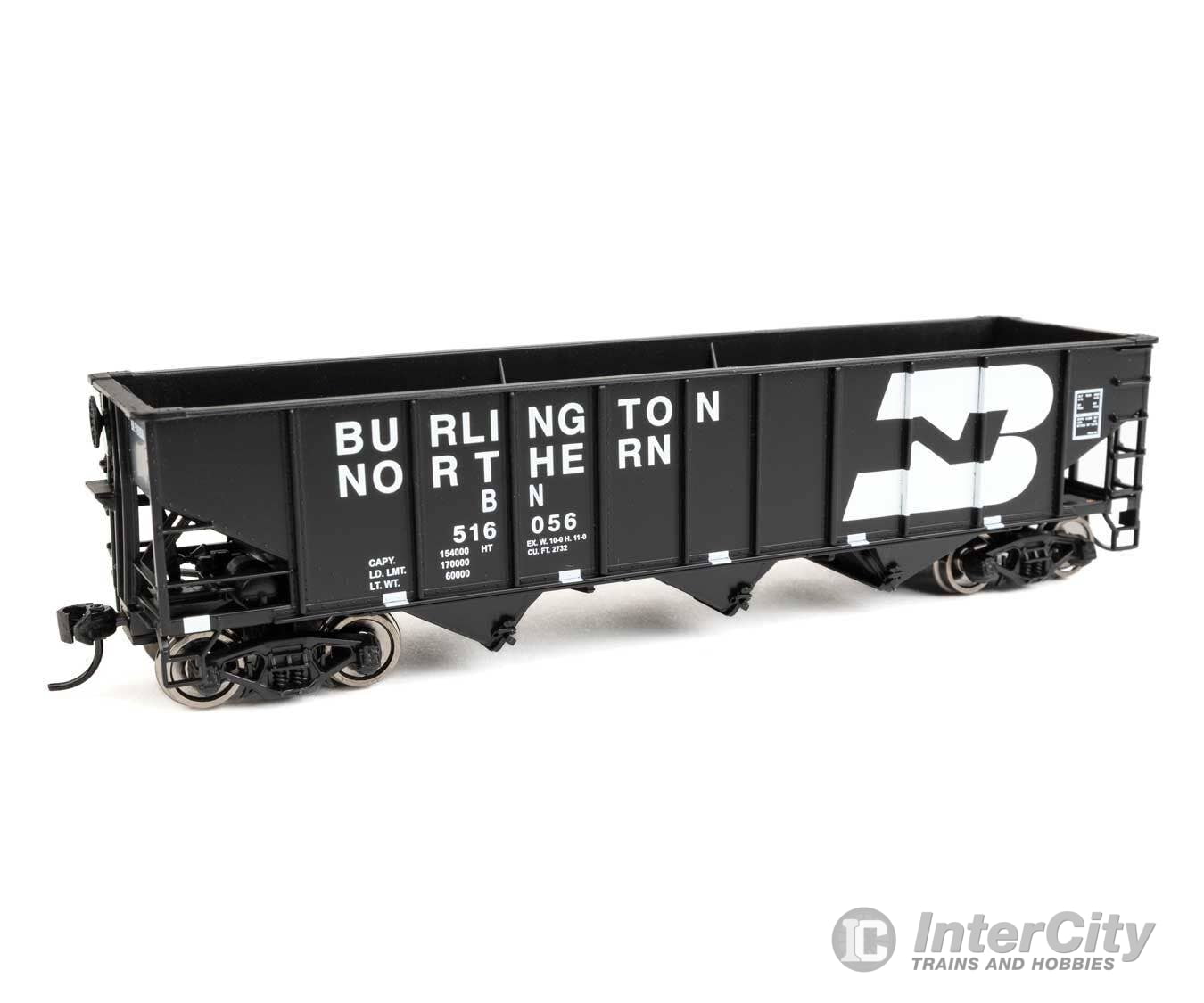 Walthers HO 56705 70-Ton AAR 3-Bay Open Hopper - Ready to Run - Burlington Northern #516056 Freight Cars