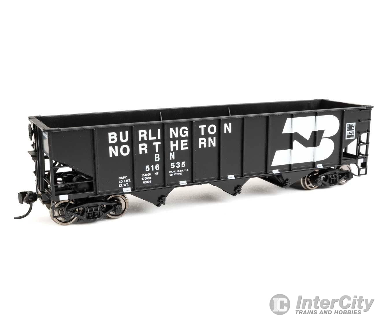 Walthers HO 56706 70-Ton AAR 3-Bay Open Hopper - Ready to Run - Burlington Northern #516535 Freight Cars