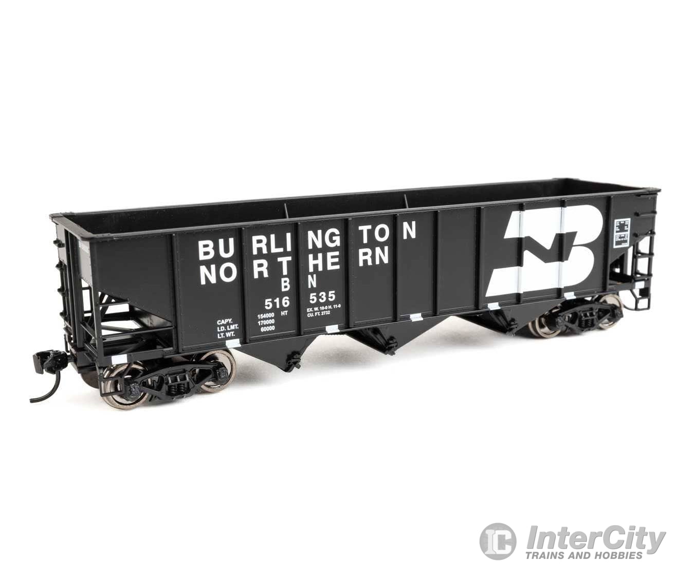 Walthers HO 56706 70-Ton AAR 3-Bay Open Hopper - Ready to Run - Burlington Northern #516535 Freight Cars