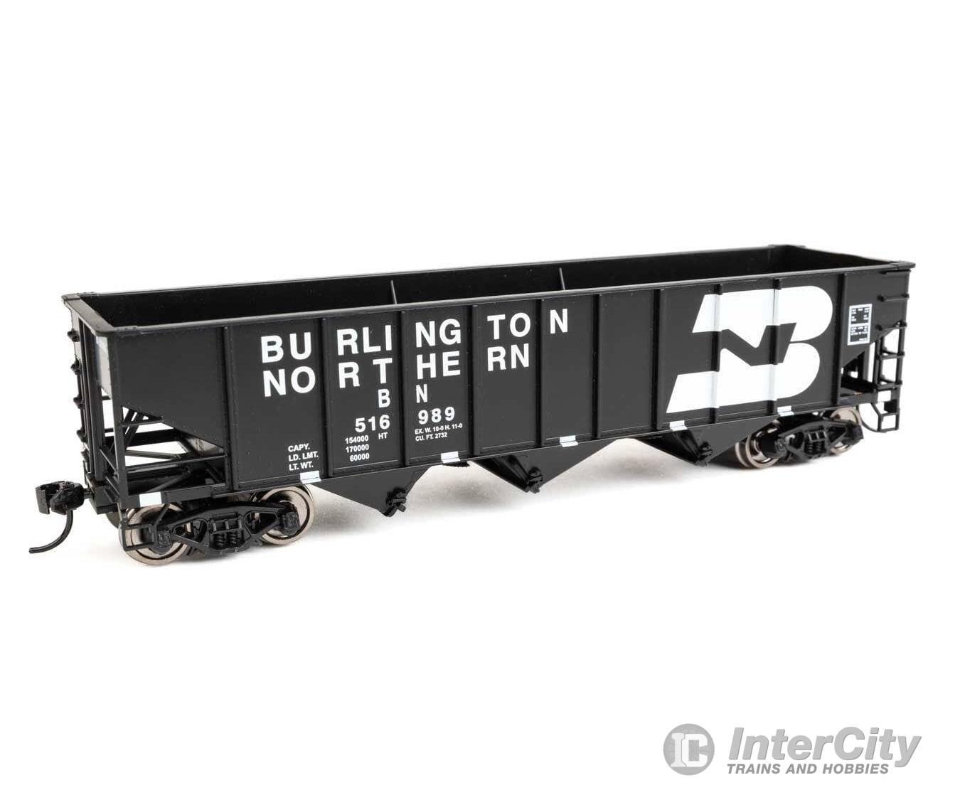 Walthers HO 56707 70-Ton AAR 3-Bay Open Hopper - Ready to Run - Burlington Northern #516989 Freight Cars