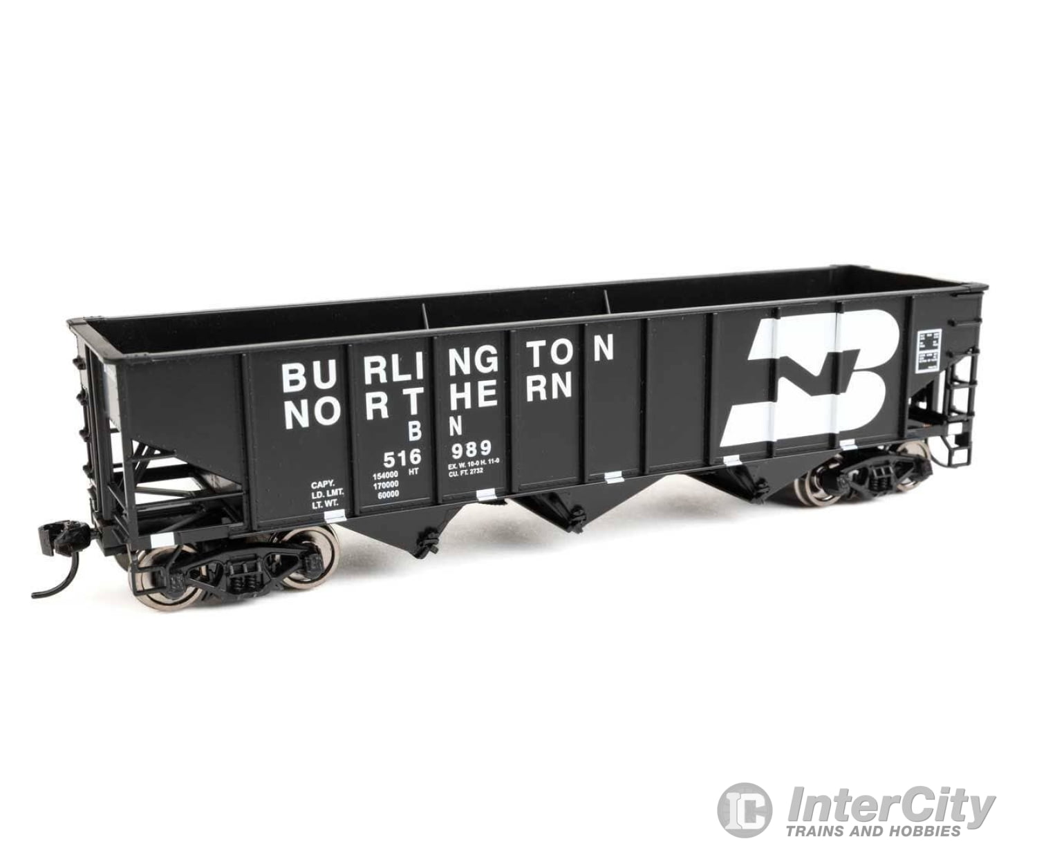 Walthers HO 56707 70-Ton AAR 3-Bay Open Hopper - Ready to Run - Burlington Northern #516989 Freight Cars